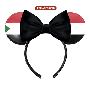 Diadema Personalizada Hecha a Medida con Orejas de Ratón y Lazo, Diseño Pre-Aprobado en Vinilo, Ajuste Universal H.E.R. - Product Image 1