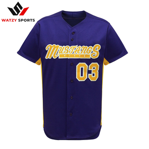 Ensemble d'uniformes de Baseball en tissu de maille bleue pour hommes, chemise de Venezuela, patchs de broderie, maillot de Softball pour femmes - Product Image 4