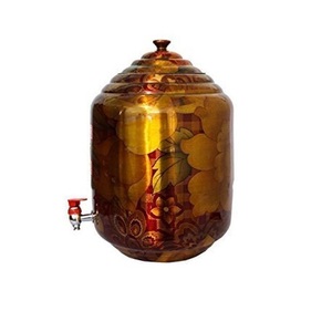 Distributeur de stockage d'eau en métal cuivre pour accessoires de cuisine Ayurveda avantages pour la santé distributeur d'eau potable - Product Image 1