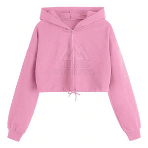 Top a prueba de viento hecho en fábrica para mujer sudaderas con capucha de algodón de la mejor calidad - Product Image 1