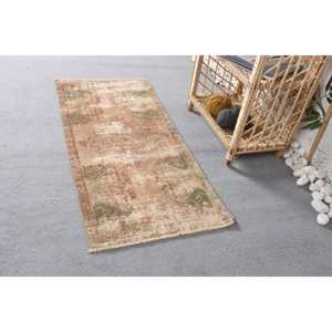 พรมวินเทจ, พรมขนาดเล็ก 1.7x3.7 ฟุต, พรมโมร็อกโกสีเบจ - Product Image 4