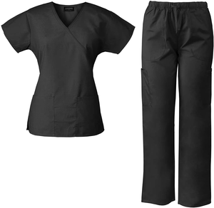 Enfermería de alta calidad, uniformes transpirables de moda, XS a 4XL, 6XL, uniforme de Hospital, uniformes de Spandex, conjunto de traje, Top y pantalones - Product Image 2