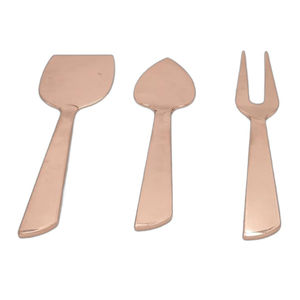 Fabricant professionnel en Inde Ensemble d'outils à fromage plaqué argent en acier inoxydable Manche en bois pour les fêtes occidentales - Product Image 5