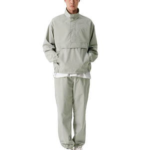 ชุดวิ่งออกกำลังกายแบบรูดซิปออกแบบได้ตามต้องการชุดวอร์มไนลอนกันลมปักโลโก้ - Product Image 3