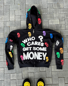 Sudadera con Capucha Oversize de Poliéster/Algodón Sólido para Invierno, Estampado Puff, Estilo Urbano, con Logo Personalizado, Gruesa, Transpirable y de Secado Rápido - Product Image 2