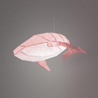 Lampe en papier à suspendre DIY, lampe créative en forme de baleine, kit de bricolage en papier pré-découpé, artisanat en papier 3D pour cadeau d'enfant, décoration suspendue