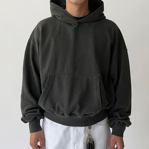 Usine de tricotage personnalisation pull à capuche tricoté de haute qualité pour hommes 100% sweat à capuche en coton avec poche sweat à capuche pour hommes - Product Image 2