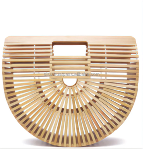 Bolso de playa tejido de bambú vintage de verano hecho a mano bolso de mano de paja ecológico estilo de moda hecho en Vietnam - Product Image 2