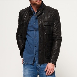 Men's Stylish <b>Slim</b> <b>Fit</b> Hooded Leather <b>Jacket</b> Detachable Hood and Multiple Pockets Plus Size Winter Season <b>jacket</b> for men - Product Image 4