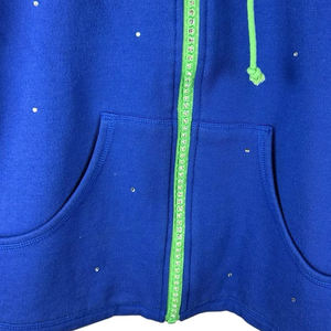 Sweat à capuche personnalisé avec strass, 400 g/m², en molleton bouclette, coupe ample, tissu épais et lourd, sweat à capuche diamant - Product Image 4