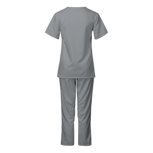 Tenues d'hôpital à col en V en polyester à prix abordable, avec logo personnalisé, ensembles de blouses médicales et uniformes d'infirmière - Product Image 3