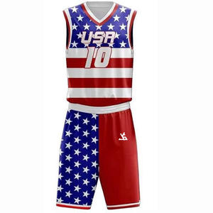 Ensembles d'uniformes de basket-ball personnalisés avec impression par transfert thermique, tailles plus grandes, avec services OEM/ODM et prix bas - Product Image 1