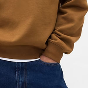 Sweat-shirt pour homme, design uni, col rond et épaules tombantes, couture de haute qualité pour les acheteurs en gros avec logo personnalisé 2026 - Product Image 4