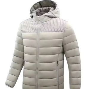 Nuevos Abrigos Acolchados con Capucha de Manga Larga para Hombre, a la Moda, Cortavientos, Transpirables, Estilo Tejido, Chaquetas Acolchadas para Hombre - Product Image 1