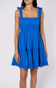 2026 New Collection For <b>Women</b> Summer Cotton Designer Square Neck Sleeveless Mini <b>Tunic</b> - Product Image 2