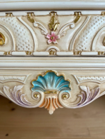 Chaise de salle à manger de luxe en acajou de style baroque français, artisanale en bois massif, écologique, avec vitrine en fer, mobilier d'intérieur antique