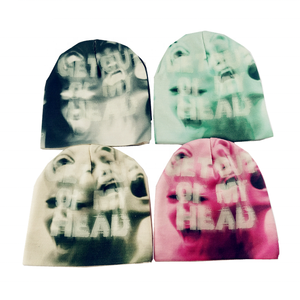 All Over Digital Printing 3D Bordado Beanie Streetwear Diseño artístico Unisex Jacquard Y2K Headwear Winter Wholesale Supply - Product Image 6