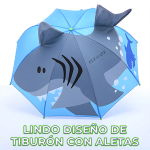 Ombrello a Forma di Squalo Kawaii in Poliestere 190t, Apertura Automatica, Semi-Automatico, Alette Espandibili, 8 Stecche, Design Cartoon, Logo Personalizzabile - Product Image 4
