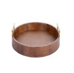 ถาดไม้อลูมิเนียมพร้อมที่จับดีไซน์เรียบง่ายถาดอาหารจานด่วนขนาดปรับแต่งได้ - Product Image 1