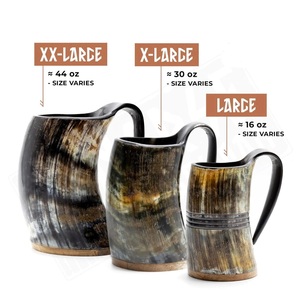 Mug en corne de buffle naturelle de qualité supérieure, artisanal, en agate, pour boire du vin ou de la bière - Product Image 3