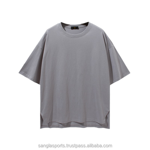 T-shirt oversize pour homme imprimé logo 100% coton T-shirt grande taille T-shirts grands et grands T-shirt coupe ample - Product Image 2