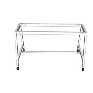 CFOS003 Pieds de bureau mobiles en métal au design minimaliste pour bureaux de 140x70cm, revêtement poudré - Product Image 2