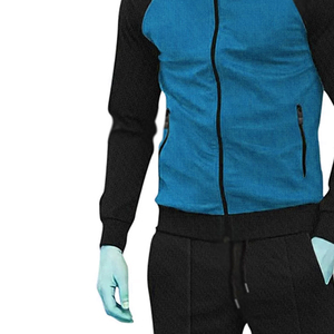Ensemble de survêtements pour hommes à manches longues à col montant et fermeture éclair 100% survêtements en coton du Pakistan - Product Image 5