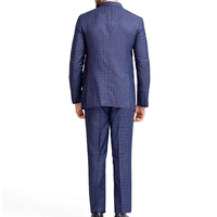 Setelan Pria warna biru klasik terbaik baru setelan Formal Rumah kustom Blazer pria pernikahan pengantin pria setelan mantel untuk pria