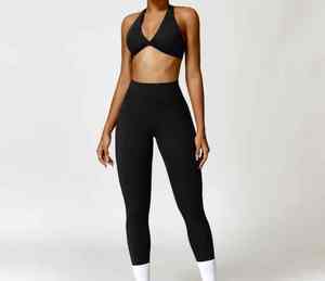 ชุดโยคะออกกำลังกายสำหรับผู้หญิงผ้าโพลีเอสเตอร์ - Product Image 4