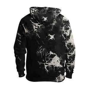 Sudaderas con capucha tejidas con tinte de corbata para hombre, impresión por transferencia de calor, aceptamos sudaderas con capucha transpirables sostenibles antiarrugas de tamaño personalizado para hombre - Product Image 2