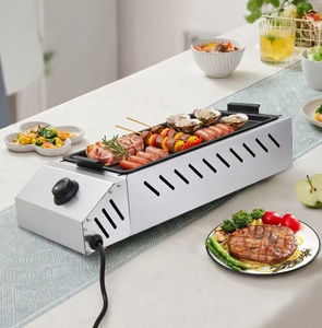 Parrilla Eléctrica para Exteriores 2 en 1 y Plancha Antiadherente de 1500W, Plancha Eléctrica de Mesa con Control de Temperatura Ajustable - Product Image 1