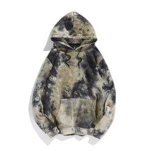 Sudadera con capucha de alta calidad para hombre, ropa de calle de felpa francesa lavada con ácido, teñido anudado personalizado, 100% de algodón para invierno - Product Image 6