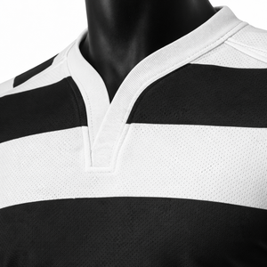 Conjunto de Camiseta y Pantalones Cortos de Rugby a Rayas Personalizados, Uniforme Tradicional de Polo de Rugby, Secado Rápido y Transpirable - Product Image 4