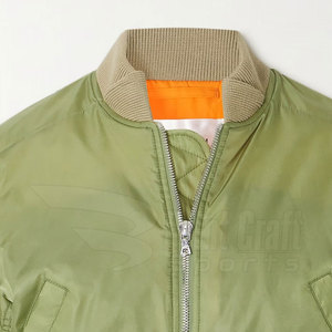 Chaqueta de bombardero para mujer adulta de estilo único Color sólido transpirable-Producto terminado - Product Image 4