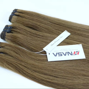 Extensión de cabello humano vietnamita crudo de moda Super doble máquina dibujada trama tono marrón venta al por mayor recto toda la longitud 65cm - Product Image 1