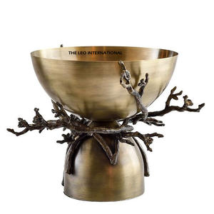 Amazing Nordic Modern Luxury <b>Serving</b> <b>Bowl</b> Decorative Gold Plated Design For Fruit Centerpiece Display Free Set of 2 - Product Image 3