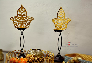 Bougeoir en métal indien en aluminium Base ronde Support en fer argenté le plus récent et moderne Support en métal standard Vente chaude - Product Image 3