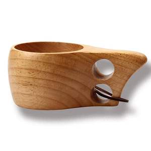Mug en bois rustique Kuksa, finition naturelle, sculpté à la main, tasse à thé ou à café, style scandinave, mug en bois Kuksa fait à la main au prix le plus bas - Product Image 6