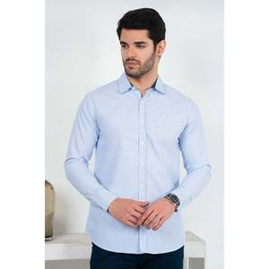 Chemise habillée de créateur pour homme Unze London, 100 % coton popeline, manches longues, motif à carreaux, infroissable, teinte unie, taille 6XL - Product Image 1