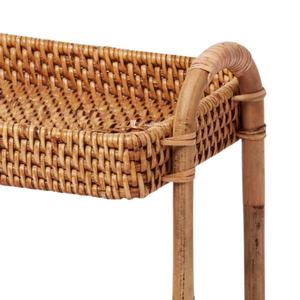 Estante de Almacenamiento de Mimbre de 2 Niveles, Organizador de Mimbre Tejido a Mano para Cocina y Baño, Fabricante de Vietnam - Product Image 4