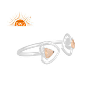 Latest Design Fine Sterling Silver Natural Ethiopian Opal Gemstone <b>Adjustable</b> <b>Ring</b> Custom Jewelry Manufacturer - Product Image 1