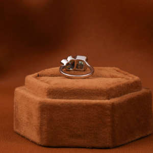 Women's Unique Green Colour Lab Grown Diamond Cvd <b>Ring</b> 18kt Solid Gold With Heart and Radiant Cut Stone <b>Fine</b> Proposal <b>Ring</b> - Product Image 3
