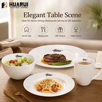 Services de table en porcelaine chinoise écologiques personnalisés avec kit de tasses - Vaisselle incassable pour un usage domestique