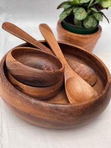 REFER T0PIC Produit artisanal Bol de cuisine en bois Produits à forte demande Bols de cuisine en bois d'acacia respectueux de l'environnement Tablewa - Product Image 3