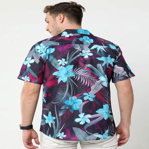 Chemise habillée décontractée pour homme 2019, 100 % coton dobby, écologique, respirante, extensible, imprimé fantaisie, pour les vacances d'automne, vente en gros - Product Image 3