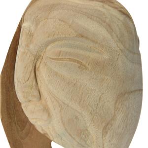 Sculpture décorative en bois avec surface polie et motif de grain naturel adapté aux installations de style minimaliste ou bohème - Product Image 2