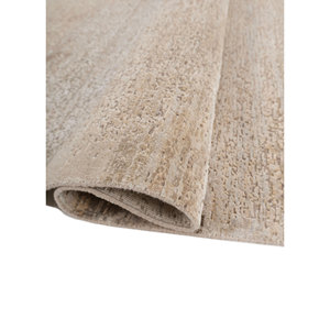 Tapis en laine et soie noué à la main Entropy Ivory Esh-13003 (Cs-01) – Tapis abstrait rectangulaire pour salon, couloir ou chambre, motif puzzle - Product Image 2