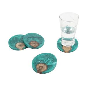 Bar Home Creative Marble Splicing <b>Wooden</b> <b>Placemat</b> Round Unique Coaster Customize Cup Unique Coaster From SCI - Product Image 1