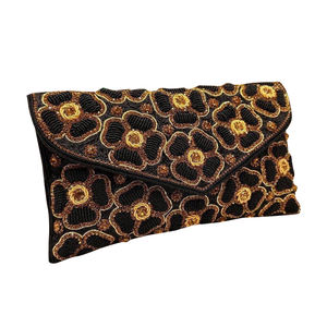 Designer Evening Silk <b>Clutch</b> Bag Handmade by Artisans Stylish Blend of Tradition Elegance Memorable Purse for Ladies' Parties - Product Image 1