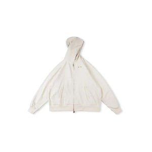 100% มีฮู้ดลำลองผ้าฝ้ายเฮฟวี่เวตมีซิปมีฮู้ดสำหรับผู้ชายทรงโอเวอร์ไซส์พิมพ์ลายแบบกำหนดเอง - Product Image 6